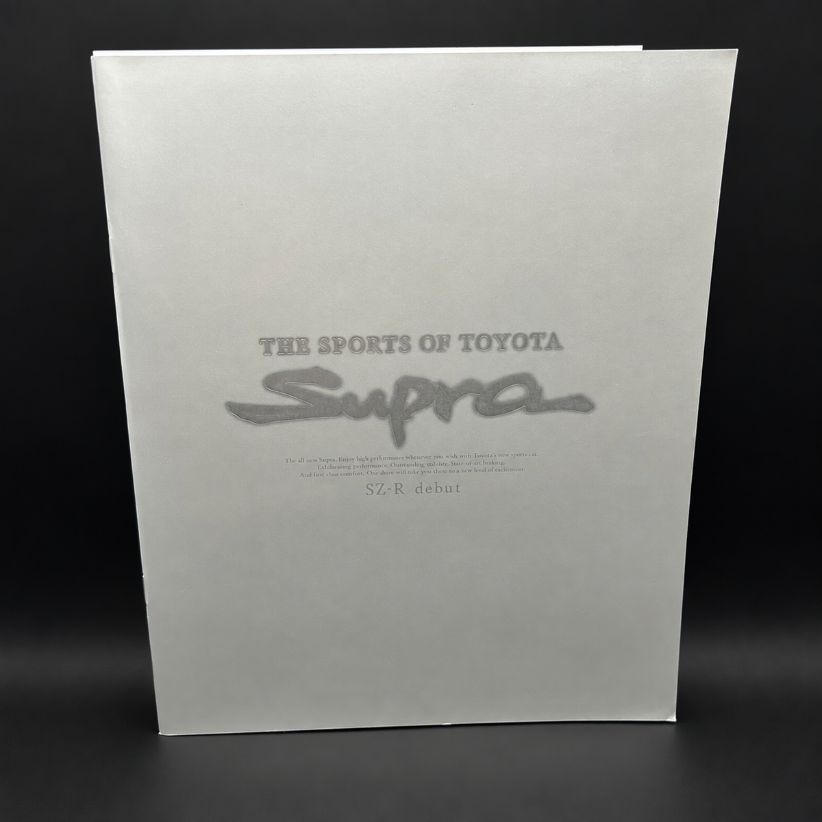 Toyota Supra JZA80 SZ-R debut Sales Brochure