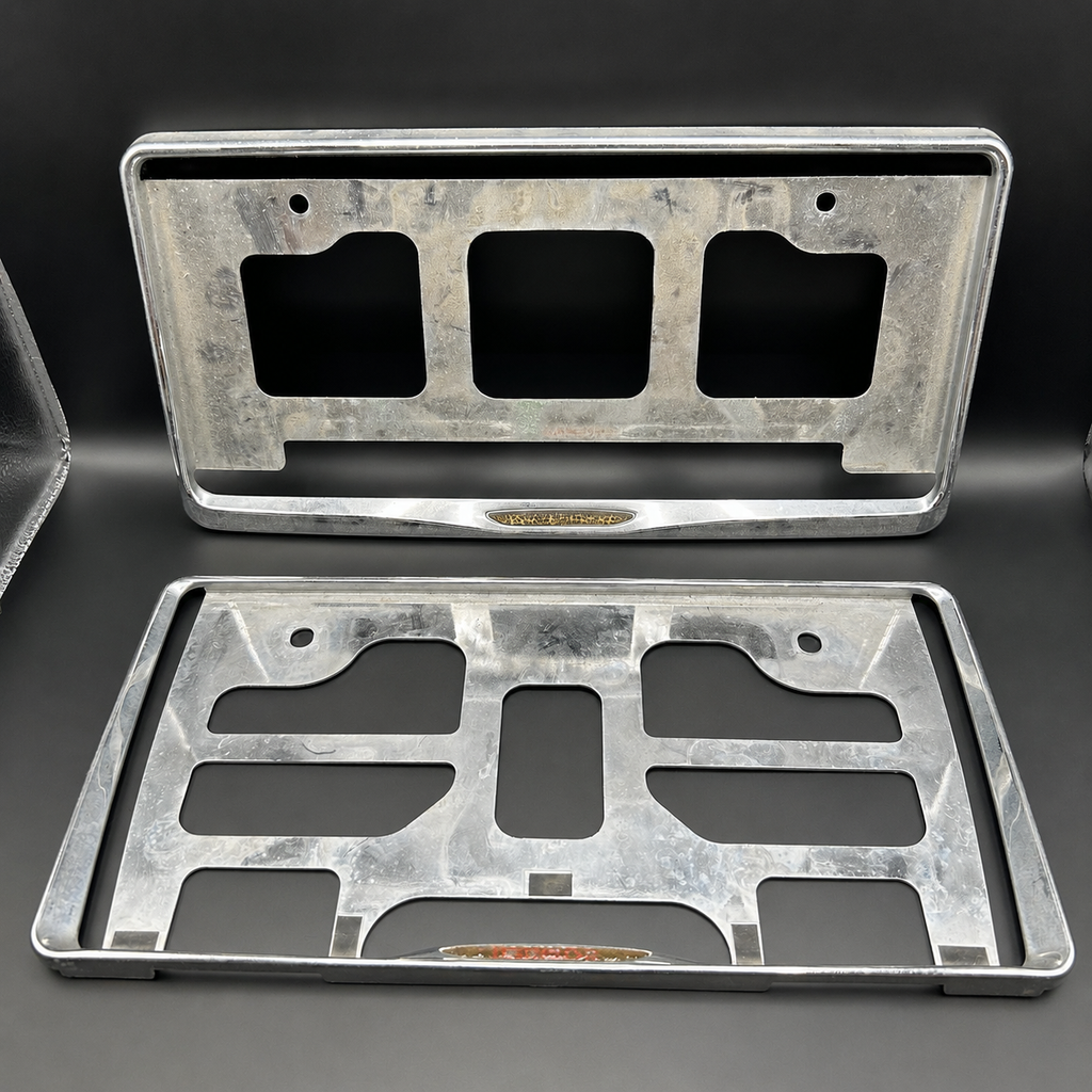 Damaged License Plate Frame Surrounds