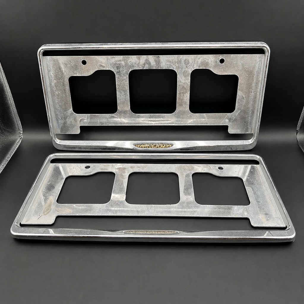 Damaged License Plate Frame Surrounds