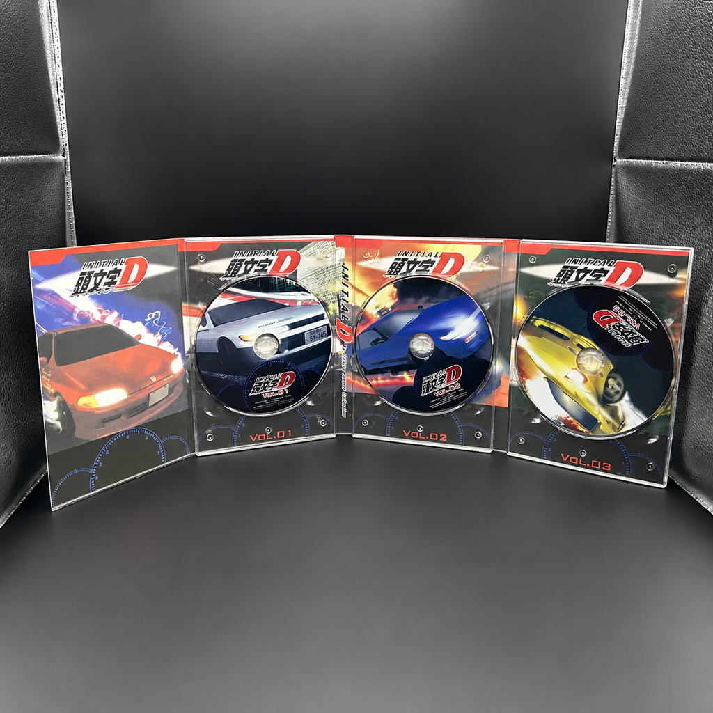 Initial D - VOL 1 , VOL 2 , VOL 3 - Three Disc DVD Set