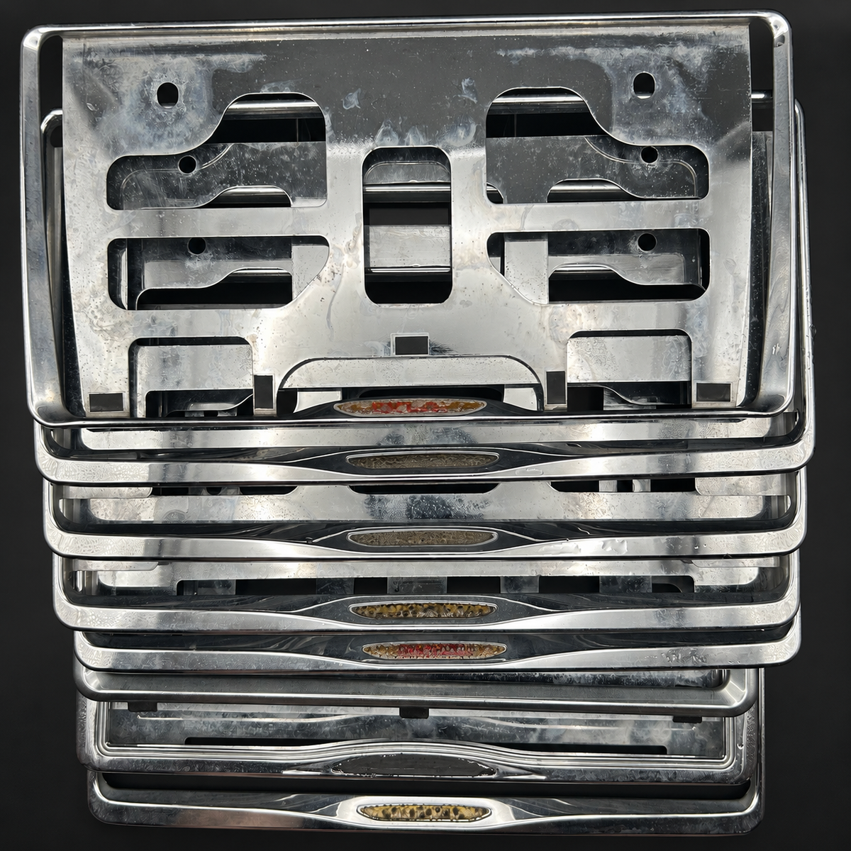 Damaged License Plate Frame Surrounds
