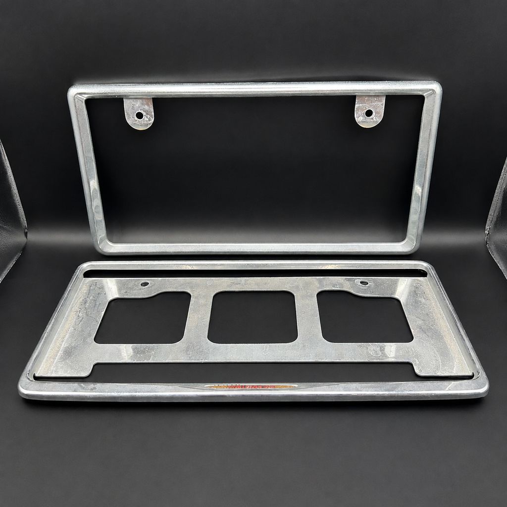 Damaged License Plate Frame Surrounds