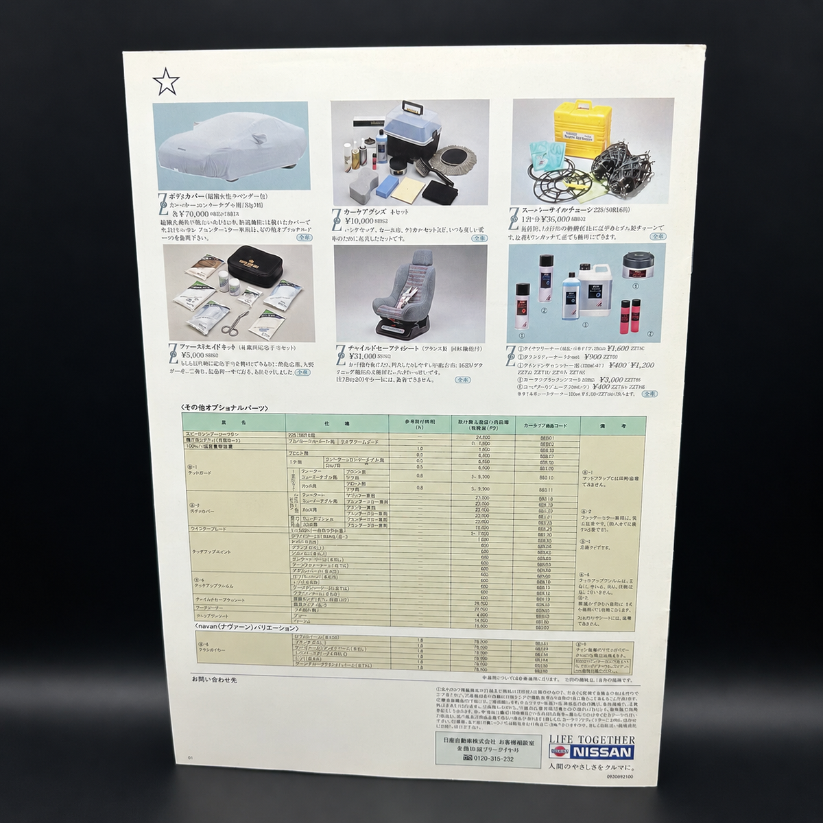 Nissan Z32 300zx Fairlady Z Optional Parts Brochure